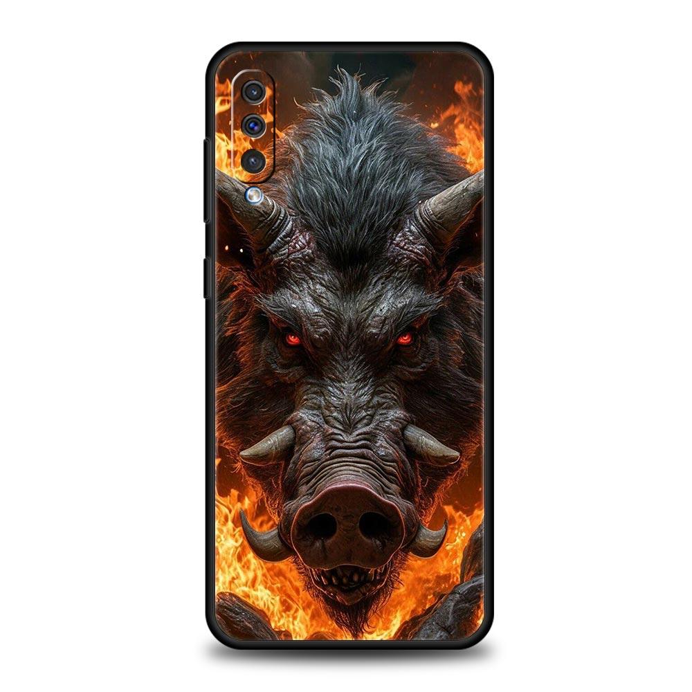 Wild Boar Phone Case for Samsung Galaxy A56 A36 A26 A16 A34 A24 A42 A22 A20 A12 A40 A30 A10 5G Soft TPU Cover Shell Fundas Capas