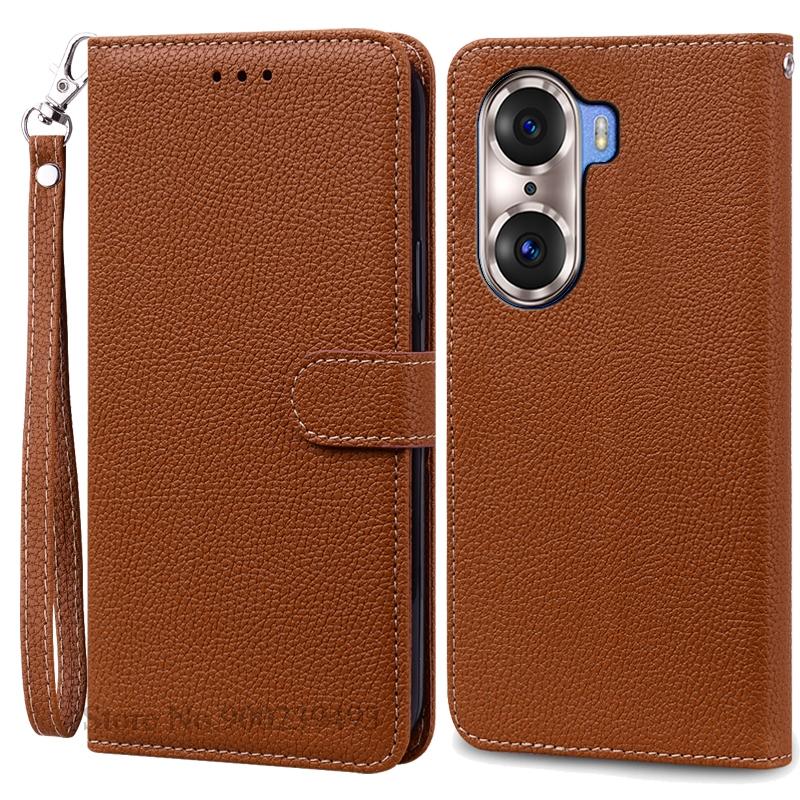 For Honor 60 Pro Case Honor 60 Case Silicone Soft Leather Flip Case For Honor 60 Pro Wallet Cover Phone Fundas Coque