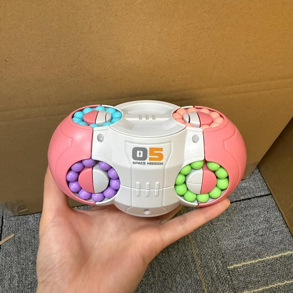 1 kus 360° otočný kuličkový puzzle kvádr, 8stranný hlavolam, 3D trénink logického myšlení, ABS pryskyřičný válec.