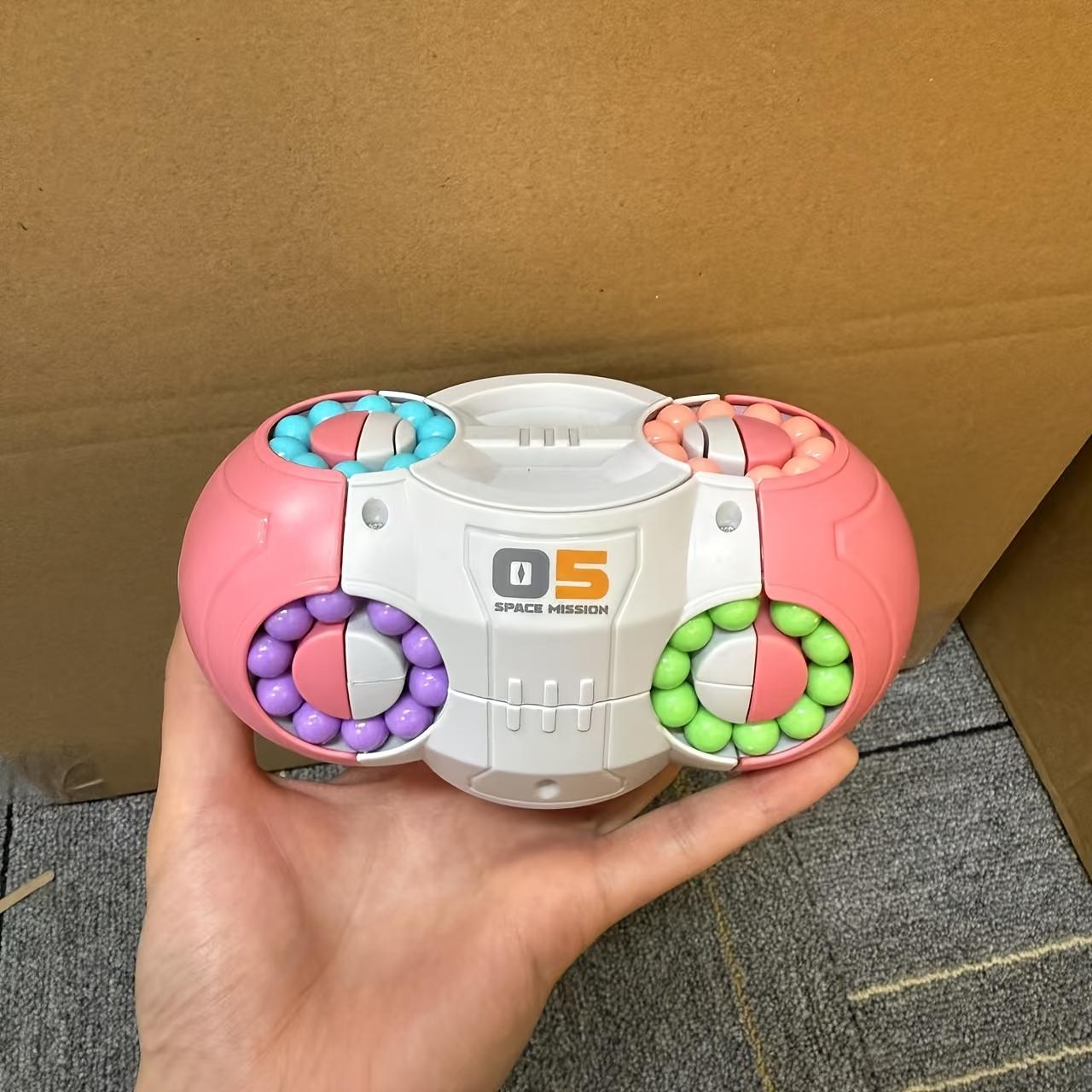 

1 вращающийся на 360° кубик-головоломка, 8-гранные головоломки, 3D-игрушка для тренировки логического мышления, цилиндр из АБС-пластика. розовый