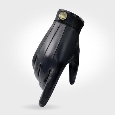 Real Sheepskin Gloves Men Thin Touch Screen Driving Riding Motorcycle Locomotive Handsome Bond Ghost Party