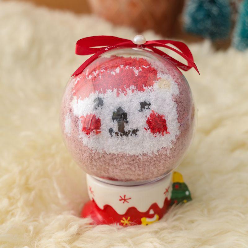 Damen Korallfleece Wintersocken - Nicht fusselnd, Fleecegefüttert, Gemütlich Cartoon Weihnachtsgeschenk