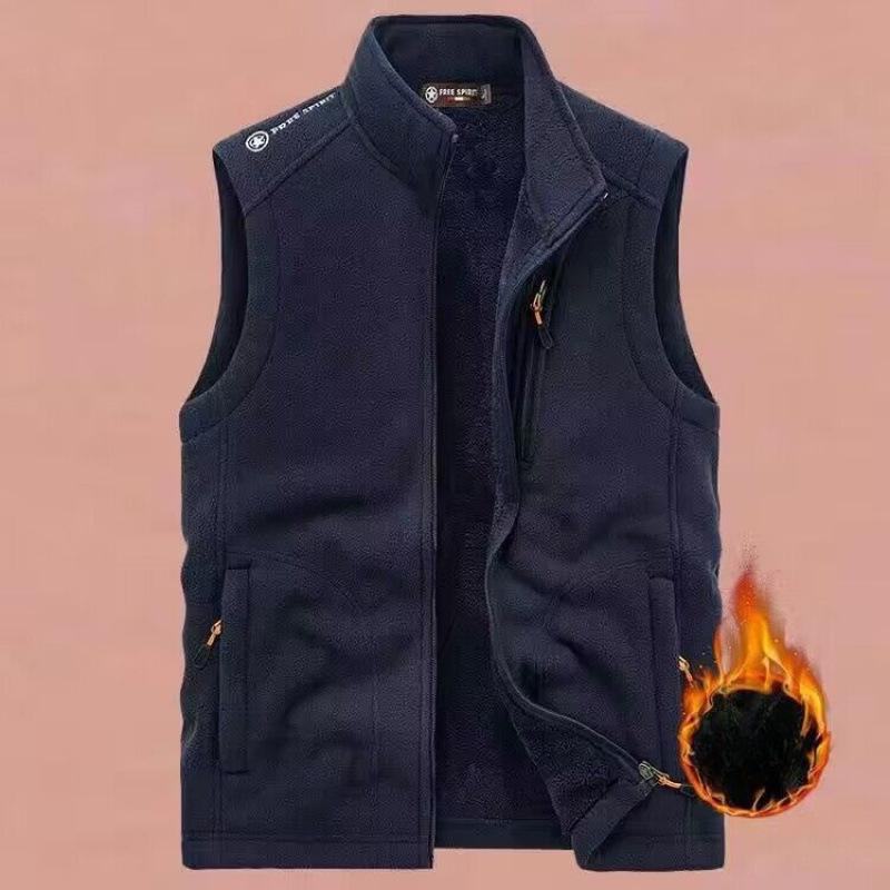 Uformell Vest Herre Vår og Høst Fleece Ermeløs Fleecevest Utendørs Fleecevest Vest Vest Vest Sportsjakke