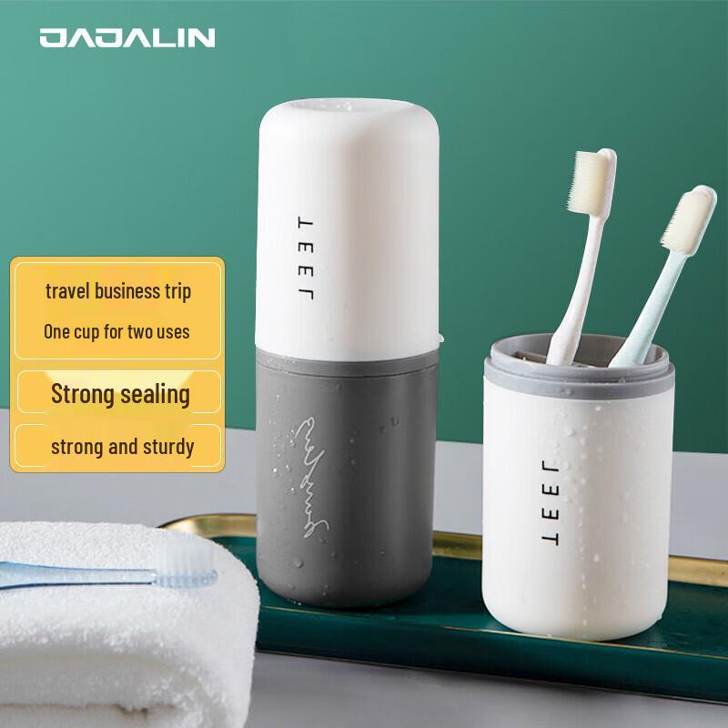 JAJALIN Tragbare Reise-Waschbecher & Zahnbürstenhalter