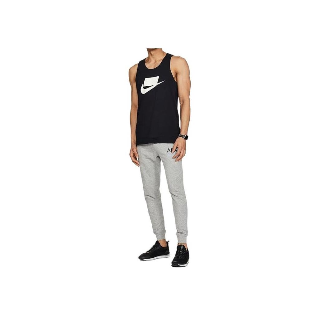 Nike Color Block Logo Print Knitted Tank Top Men Tops Black CJ5080-010
