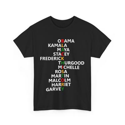 Black History Month Leaders Black History Month T-Shirt Mens Womens Tees Top