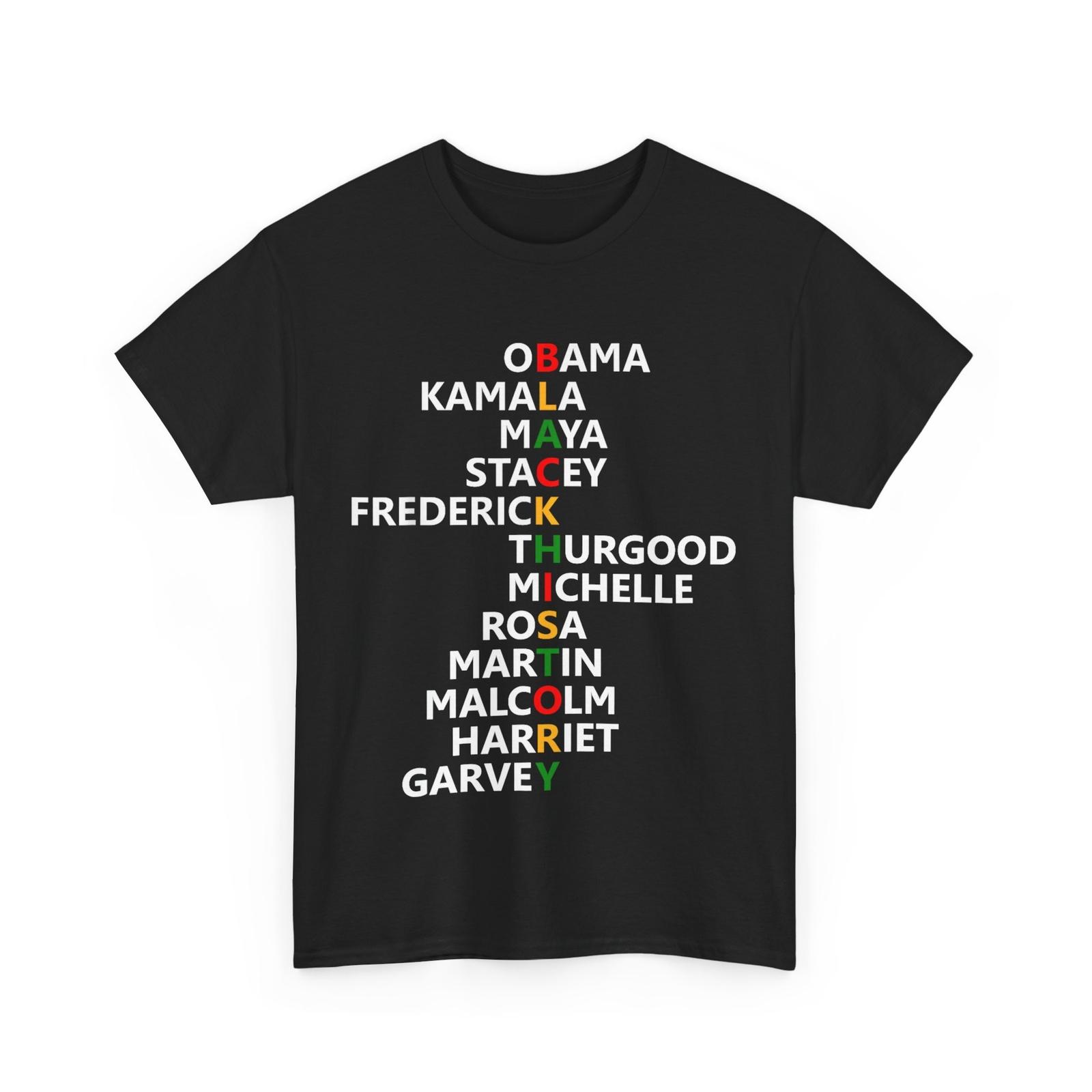 Black History Month Leaders Black History Month T-Shirt Mens Womens Tees Top M