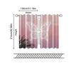 Filtering Curtains Excluding Rods Non Movable Without Batteries Pink Butterfly Lovely Use Bedrooms Living Curtain Set Of 2 Made Polyester Washable