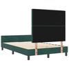 Box Spring Bed with Headboard Dark Green 120 x 200 cm Velvet