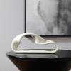 Abstract Art Vase Ornament White Hollow Flower Container for Living Room and Dining Table Ceramic Floral Vase Home Decoration