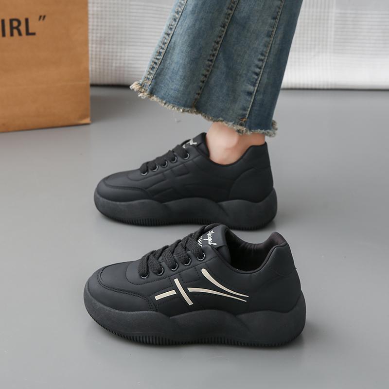 

CRLAYDK Womens Sneakers Walking Skateboard Work Shoes Ladies Comfortable Leather Tennis Casual Sports Running Trainers 35