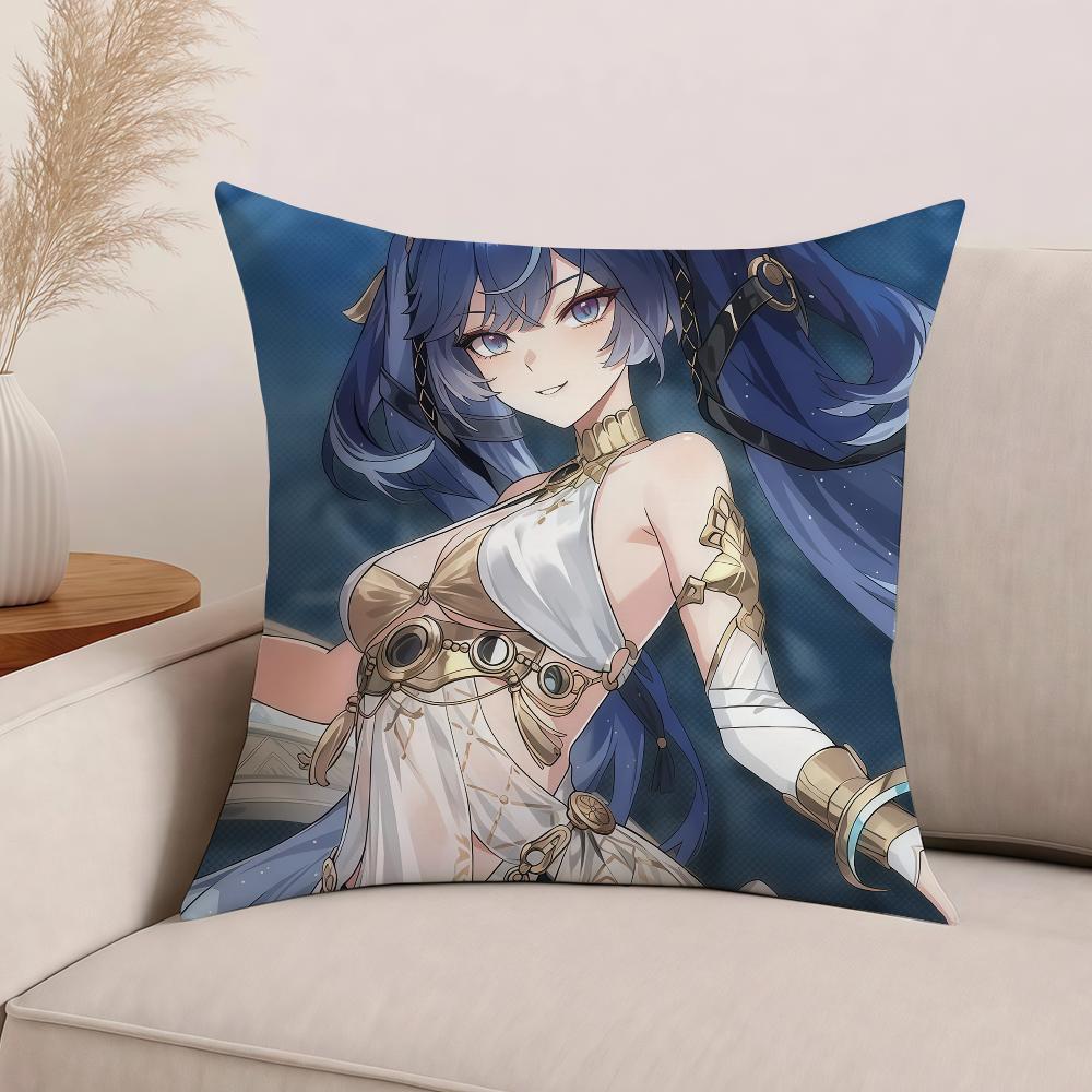 Spel Wuthering Waves IUNO Kuddfodral Kontorskuddar Lämpliga för Soffa Bil Sovrum Dekorativt Kuddfodral