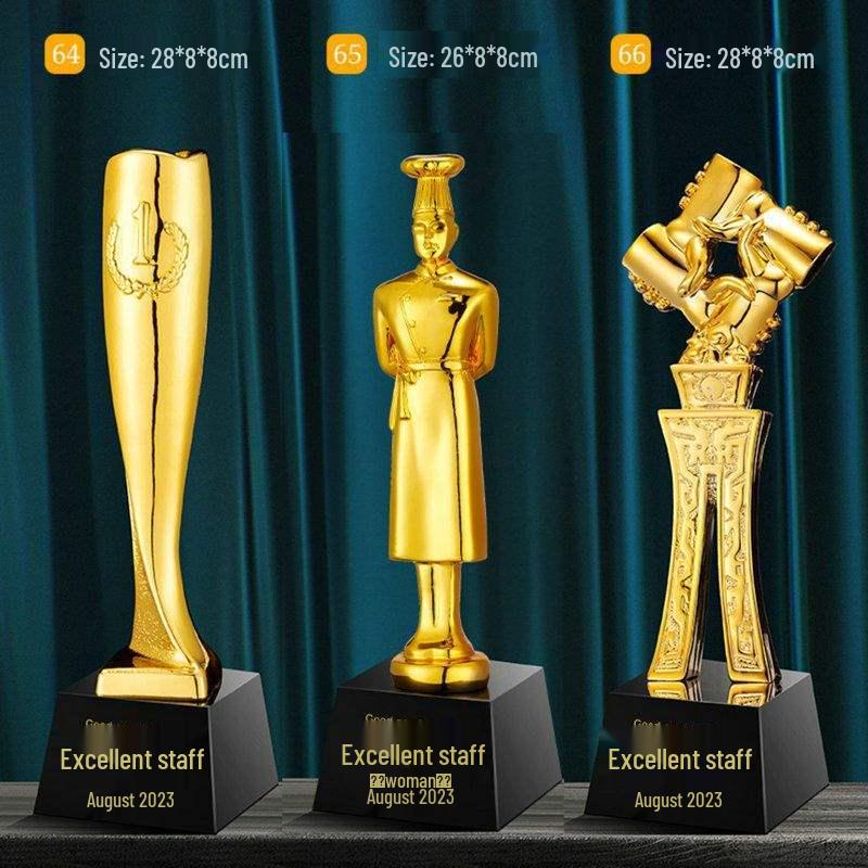 

Креативний смоляний кубок для щорічних зборів з танців, декламації та спорту - Варіанти: Золотий, Срібний, Бронзовий
