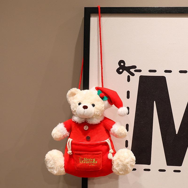 

Christmas Bear Storage Bag Doll Plush Toy Christmas Bear Doll Holiday Ornament Ragdoll Doll 32cm（0.18kg）