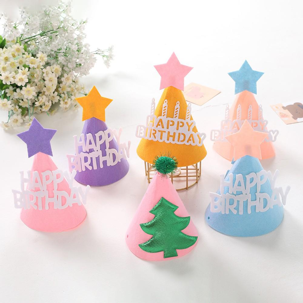 First Birthday Star Hat for Children - Non-Woven Felt Party Accessory