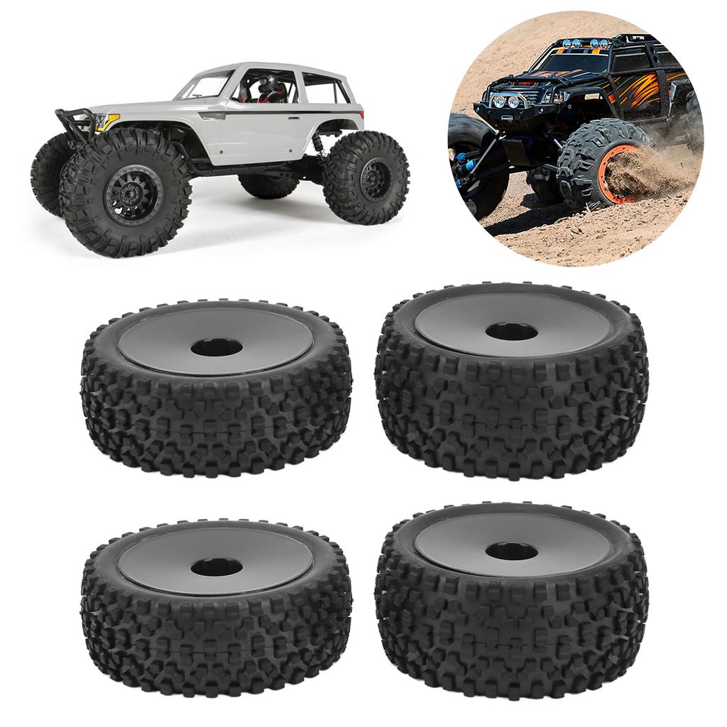 4pcs RC Front Rear Tires and Wheels with 12mm Hex for 1Celsius10 RC Off Road Car Upgrade Parts