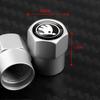 AAABP1 4Pcs Car Accessories Car Tire Valve Cover Wheel Protection Dust Caps For Skoda VRS VII Octavia A2 A5 2 Superb Kodiaq Rapid Fabia