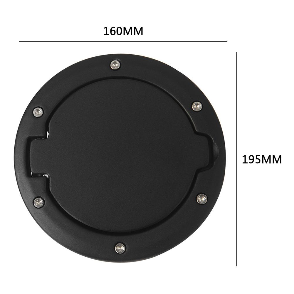 Gas Tank Cap Cover Car Fuel Filler Door Cover Aluminum Alloy Fuel Door Gas Tank Cover for  Wrangler JK 2007-2017 Accessories
