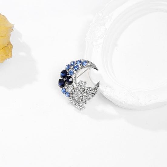 Temperament Moon Star pross Crescent Moon Pross Pin Ülikond Pin Sparkling Half Moon Rhinestone
