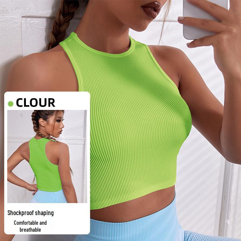 Damen Schnelltrocknendes Nahtloses Yoga-Top - Ärmellos, Sexy Sportweste