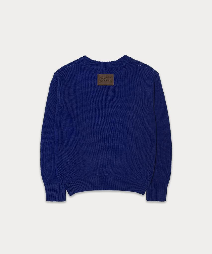 Sseomweeobeoteo Some Village Wool Sweater - Cobalt Blue