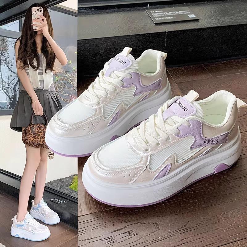 Mesh white shoes women's summer casual sports shoes women's breathable mesh shoes board shoes