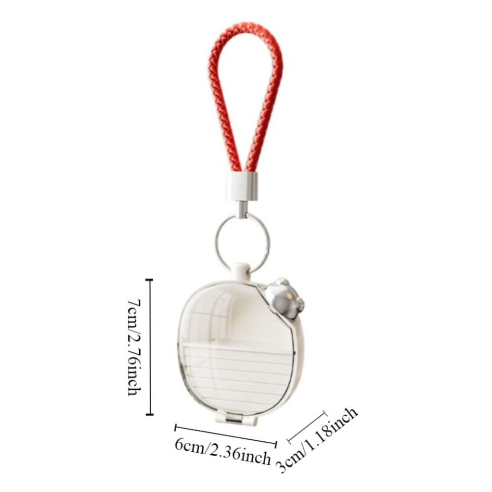 Mini Portable Travel Organizer Transparent Storage Case Keychain Jewelry Storage Box Women
