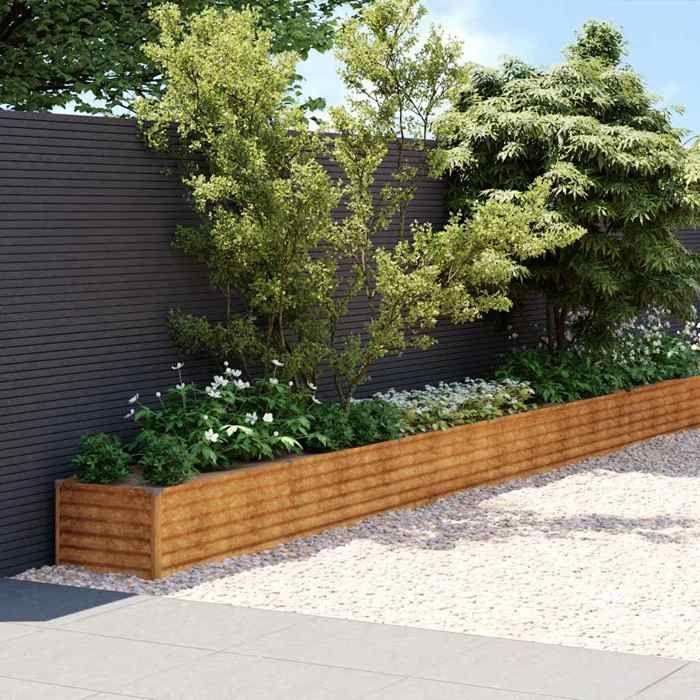 VidaXL Raised Garden Bed 1152x50x36 Cm Corten Steel 151983