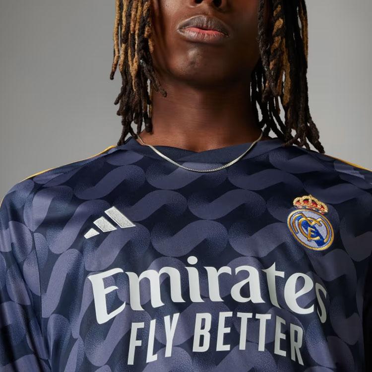 adidas Real Madrid 23/24 Away Jersey Asia Sizing 'Blue' Men's IJ5901