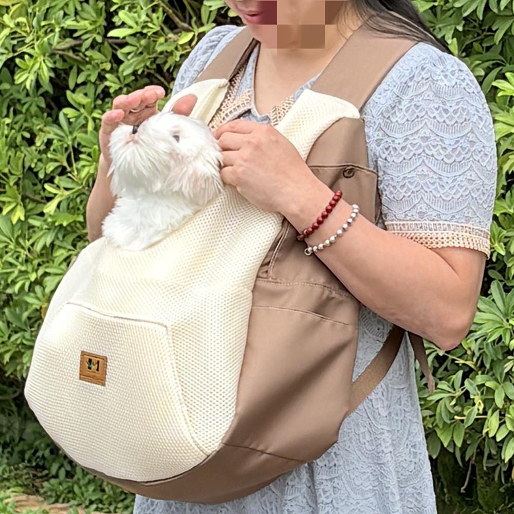 Adjustable Dog Pet Cat Chest Carrier Backpack, Dog Front Carrier Backpack, Mesh windproof Dog Carrier for Hiking Camping Travel