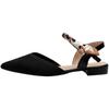 Baotou sandals women's summer thick heel elegant ribbon pointed flying shoes knitted one-word belt high heels
