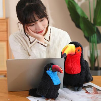 Tucano Brinquedo de Pelúcia Boca Grande Pássaro Pelúcia Animal de Pelúcia Boneca Almofada Decoração Escritório Quarto Crianças Adultos