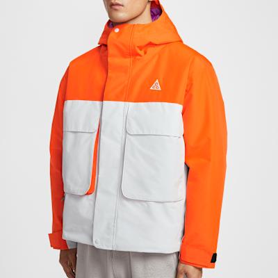 Men's Nike ACG Puffer Jackets Men's Safety Orange/Bright Purple/University Gray/Mountain White Hooded