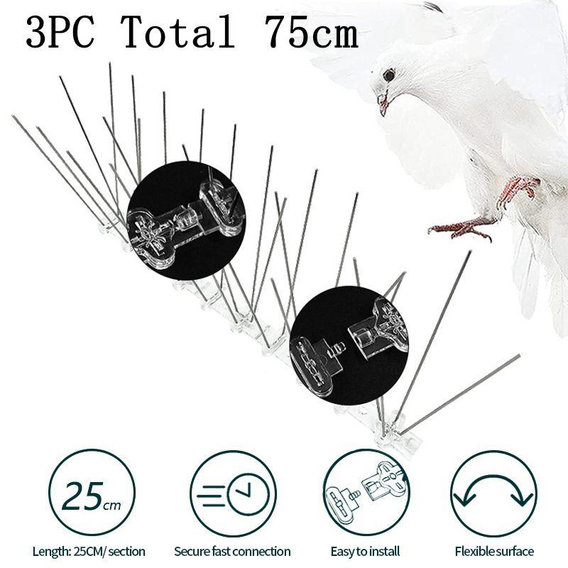 43Cm-430Cm Plastic Anti Bird Pigeon Spikes Stainless Steel Bird Repeller Detachable Anti Climb Fence Wall Spike For Repeller