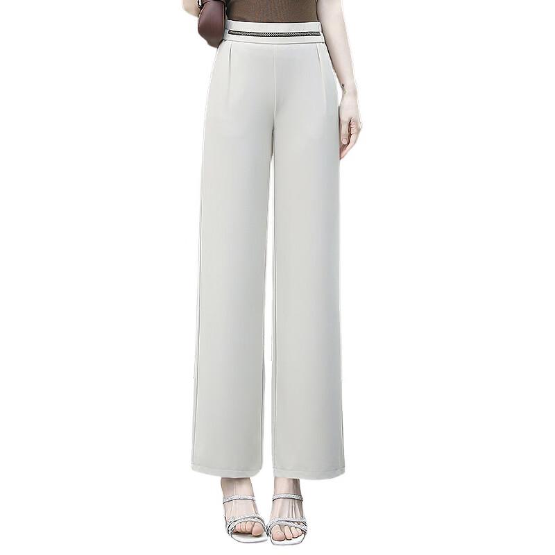 LangSha Women's Summer High-Waist Wide-Leg Pants