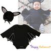 Boys And Girls European And American Style Halloween Batman Hat Long Sleeve Jumpsuit Set