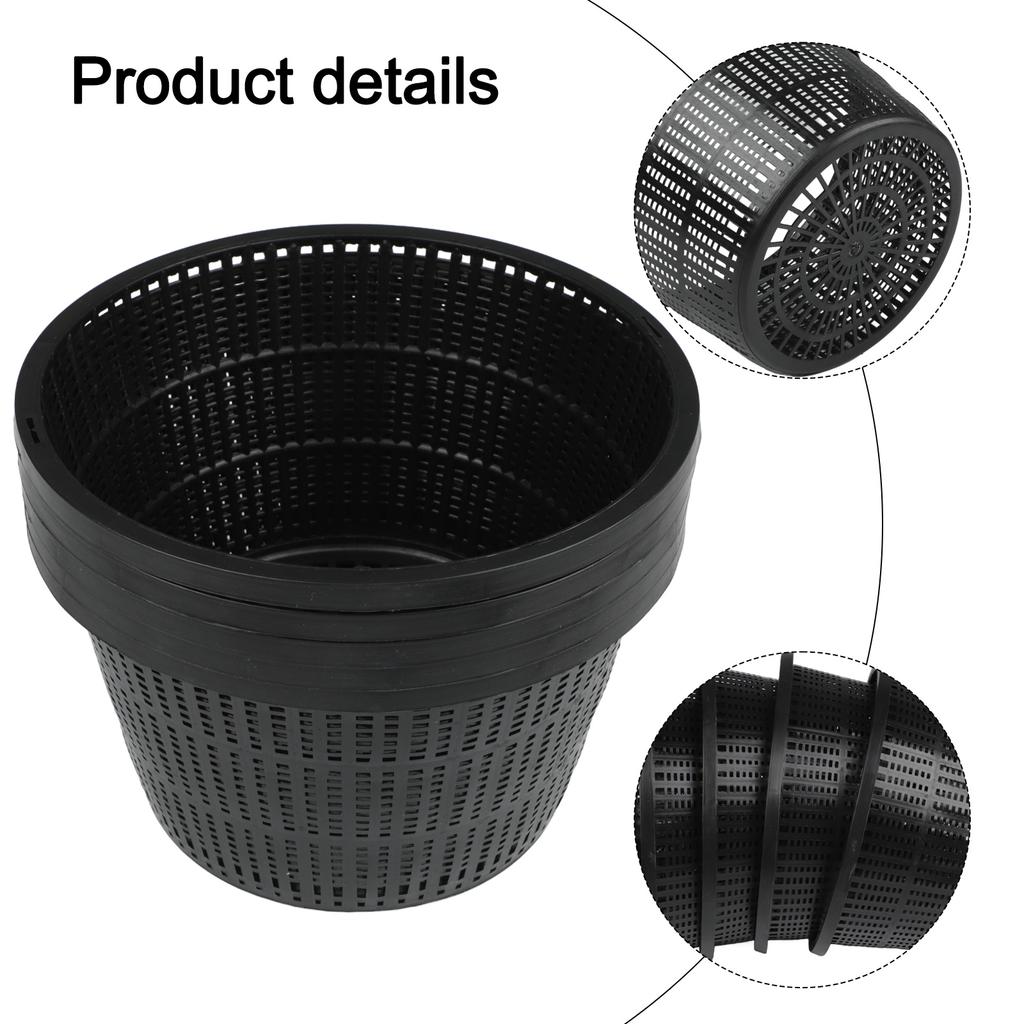 Large Aquatic Plant Basket Height 5 Inches Aquatic Net Pots 5-Piece Set Multipurpose Application Optimal Water Circulation