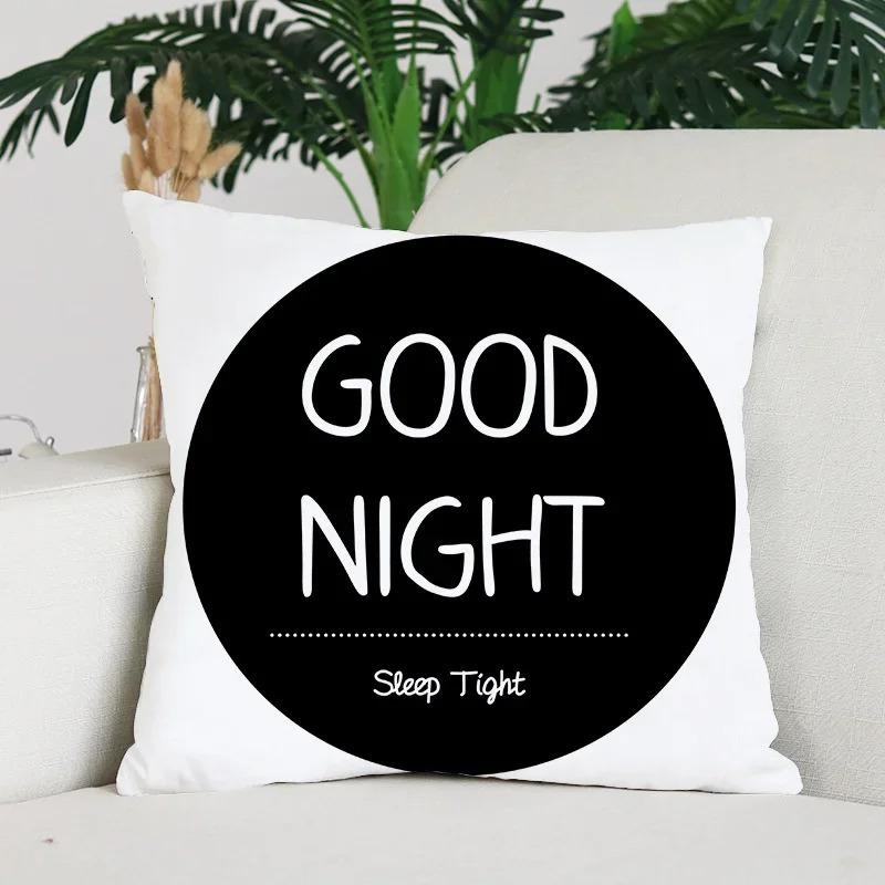 Black And White Geometric Cushion Cover Sofa Living Room Home Decor Wavy Line Pillowcase