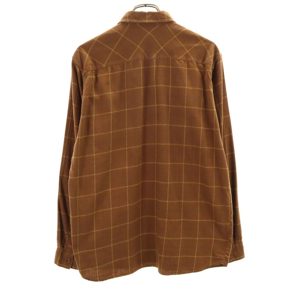 patagonia Check Pattern Long sleeve shirt S Brown 53856 Outdoor Men's Used
