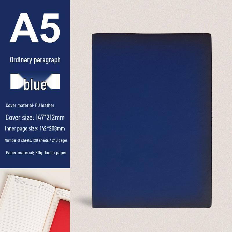 Custom Logo A5 Leather Notebook: Soft Lined Business Diary with String Closure