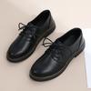 Herbst Winter Damen Flats Neue Britischer Stil Oxford Schuhe Damen Plateau Erhöhend Schwarz Arbeitsschuhe Damen Mujer