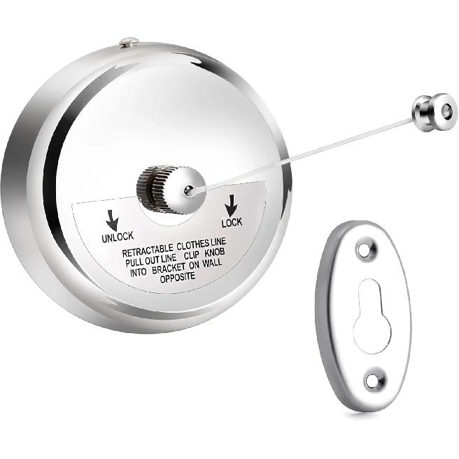 Retractable Clothesline Adjustable 304 Stainless Steel Shower Clothesline With Lock Button For RV Camper Caravan Motorhome