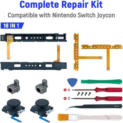 ערכת כלים חלופית מלאה 18 ב-1 לאביזרים של NS Switch Joy-con