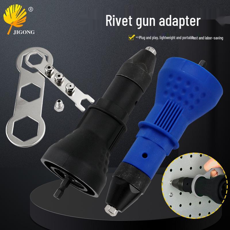 Adattatore per Pistola Rivettatrice Elettrica con Mandrino per Dadi per Trapani