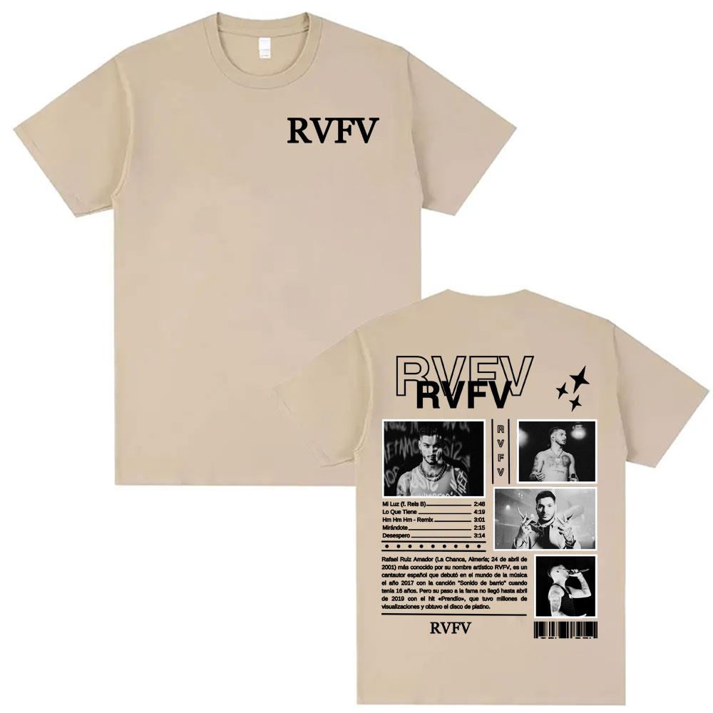 Rapper RVFV Eltiburón Tour 2024 Cover T Shirts Fashion Casual O-Neck Short Sleeve T-shirt Men Women Oversized T Shirt Streetwear
