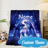 Custom Name Dolphins Starry Night Blanket bed sofa Blanket Flannel Blanket for Camping, Hiking, Picnic Essentials,gift for Fan family
