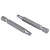 Ahvqevn 50mm Inch Hex Square Bit Square Head Screwdriver Bits 2 Alloy Steel Magnetic Screwdriver Bit Set Hand Tools 3-Piece 1/4