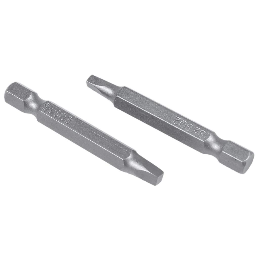 Ahvqevn 50mm Inch Hex Square Bit Square Head Screwdriver Bits 2 Alloy Steel Magnetic Screwdriver Bit Set Hand Tools 3-Piece 1/4