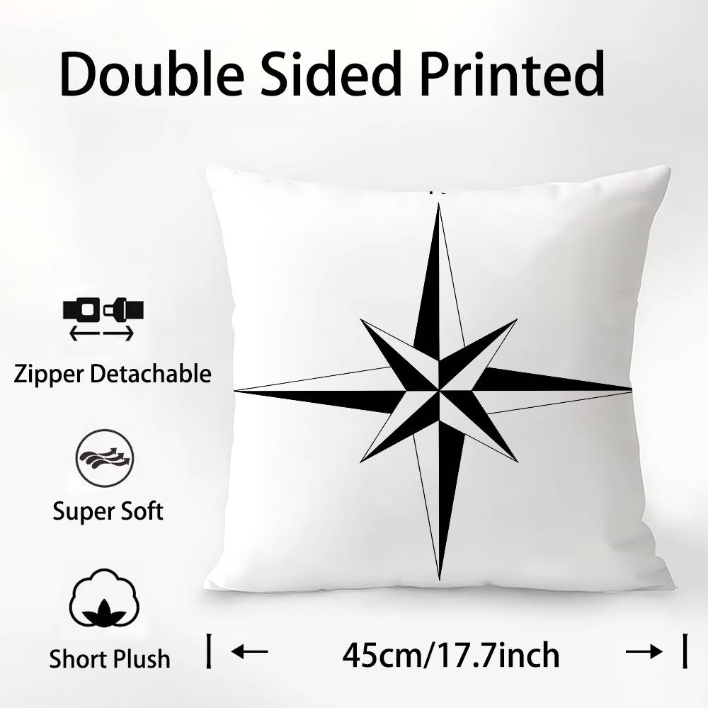 

J-JEANNEAU Logo Pillow Case Square Double‑Sided Print Cushion Case For Sofa Home Bedchamber Decor Gift 12x12Inch