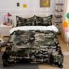 Camouflage Pattern with Details Bedding Duvet Cover Set (1*Duvet Cover 2*Pillowcases, Without Duvet Insert)